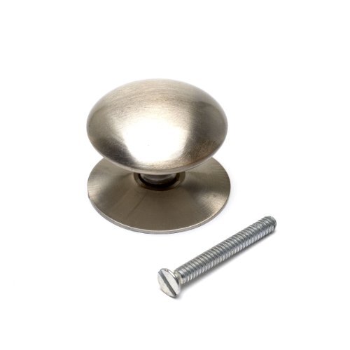 Merriway? BH00784 (2 Pcs) Satin Chrome Victorian Style Cabinet Cupboard Door Knob, 32 mm (1.1/4 inch) - Pack of 2 Pieces